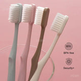 Boxtoday 4 Pcs Macaron Toothbrush Set Soft Hair Deep Cleaning Teeth Brushes Portable Travel Adult Toothbrushes Clean Oral Hygiene Care