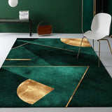 Boxtoday Modern Light Luxury Living Room Sofa Coffee Table Carpet Simple Dark Green Porch Entry Non-slip Rug Children's Room Bedside Rugs