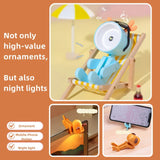 Boxtoday LED Mini Night Light Cute Dog Deer Foldable Desk Lamps Desktop Ornament Book Light Kids Room Bedside Bedroom Decor Holiday Gifts