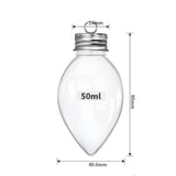 Boxtoday Fillable Light Bulb Shaped Christmas Ornaments Plastic Candy Containers DIY Clear Filled Bulbs with Screw Off Caps for Christmas