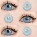 Boxtoday  1 Pair New Myopia Lenses Colored Contact Lenses for Eyes With Degrees Prescription Blue Pupil Beauty Makeup Eye Lenses