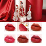 Boxtoday Luxury Classical Violin Lip Glaze 6 Color Matte Sexy Red Velvet Silky Lip Gloss Long Lasting Waterproof Moisturizer Lip Makeup