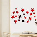 Boxtoday 20pcs Star Wall Sticker 3D Acrylic Irregular Mirror Vanity Living Room Decoration Cartoon Wall Stickers for Kids Room Home Decor