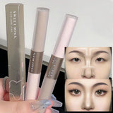 Boxtoday Double-ended Highlighting Contouring Stick 2-in-1 Concealer Pencil Cement Grey Three-dimensional Nose Shadow Bronzers Makeup Pen