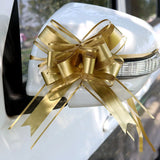 Boxtoday White Wedding Car Ribbon Pull Bows Knot Gift Wrap Wedding Car Decor Birthday Party Supplies Pew Chairs DIY Home Decoration