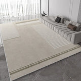 Boxtoday Light Grey Carpet Luxurious Geometric Stripes Living Room Carpets Large Size Decorative Rugs Comfortable Easy Clean Bedroom Rug