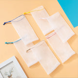 Boxtoday 10/20PCS Soap Foaming Net Portable Mesh Soap Bag Body Wash Soap Foaming Net Bag Bathroom Soap Exfoliating Mesh Bags For Shower