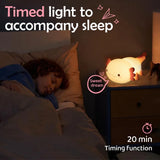 Boxtoday Cute Axolotl Night Light Silicone Nursery Sleeping Lamp Touch Control Nightlights USB Rechargeable Table Lamp for Baby Child