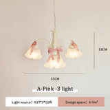 Boxtoday Sweet Princess Room Chandeliers Pink Bow Glass Lamps Modern Romantic Warm Children's Living Room Girl Bedroom Decor Chandelier