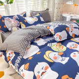 Boxtoday Ins Pink Strawberry Cute Cartoon Fruit Bedding Set Duvet Cover Soft Queen King Size Flat Bed Sheet Quilt Cover Pillowcase Kawaii