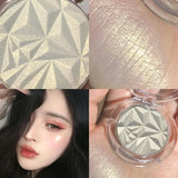 Boxtoday 3 Colors Galaxy Highlighter Powder Palette Glitter Diamond Shimmer Highlighter Face Contour Cosmetics Waterproof Lasting Makeup