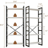 Boxtoday 5 Tiers Bookshelf, Classically Tall Bookcase Shelf,Book Rack,Modern Holder in /Living Room/Home,Storage Shelves for Books,White