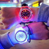 Boxtoday L34 New Women's Watch Glow Rhinestone LED Harajuku Korean Fashion Trend Male and Female Student Couple Quartz Wristwatches