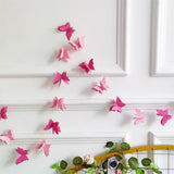 Boxtoday 2/5 Strings Paper Butterfly Garland Hanging Wedding Fairy Birthday Party Decoration Butterflies DIY Banner Baby Shower Suppie