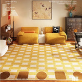 Boxtoday Plaid Retro Carpet Living Room Large Area Study Bedroom Bedside Soft Floor Mat Room Leisure Area Coffee Table Rug