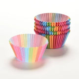 Boxtoday 100Pcs Rainbow Cake Paper Cup