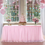 Boxtoday 6/9/14FT Table Skirts Birthday Tulle Table Skirting Wedding Party Tutu Tulle Table Skirt Baby Shower Wedding Party Home Decor