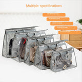 Boxtoday 1pc Dust-Proof Transparent Storage Bag Organizer Hanging Handbag Cover with Zipper High Capacity Bags