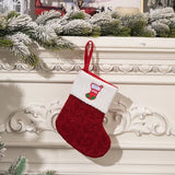 Boxtoday Christmas Stockings Decorations Knitted Socks with Letter Knit Stocking, Alphabet Pendant Gift Bag Xmas Stockings Personalized