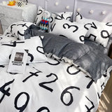 Boxtoday New Korean Style Bedding Set Kids Adults Twin Full Queen Size Bed Flat Sheet Duvet Cover Pillowcases Coffee Stripe Bed Linen