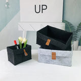 Boxtoday Desktop Storage Baskets Felt fabric Bedroom countertop Organize Basket Pen holder Sundries Cosmetics Storage,Basket of flowe