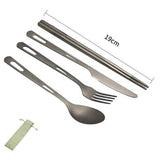 Boxtoday Pure Titanium Outdoor Mountaineering Picnic Camping Portable Knife Easy to Wash Tableware Fork Spoon Chopsticks Frosted Set