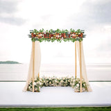 Boxtoday 80cm Artificial Wedding Arch Background Flower Artificial Flower Row Silk Flower Wedding Hotel Table Flower Wall Path Decoration