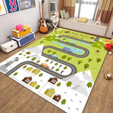 Boxtoday Children's Cartoon Game Carpet Home Decoration Mat Living Room Bedroom Bedside Carpets Cute Baby Crawling Washable Floor Mats