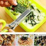 Boxtoday Stainless Steel Muti-Layers Kitchen Scissors Vegetable Cutter Scallion Herb Laver Spices Cooking Tool Cut Kitchen Accessories