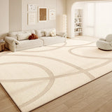 Boxtoday Cream Abstract Luxurious Striped Carpet Artistic Creative Living Room Carpets Large Size Balcony Rug Easy To Clean Bedroom Rugs