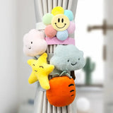 Boxtoday 2 Pcs/Set Cartoon Curtain Tieback Curtain Clip Holders Kawaii Tieback Buckle Clips Tie Back Curtain Accessories Home Decor