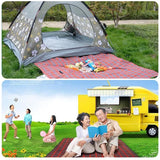 Boxtoday Camping Picnic Mat Portable Beach Blanket Waterproof Moistureproof Plaid Blanket Beach Mat Hiking Travel Foldable Sleeping Mat