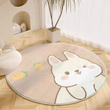 Boxtoday Round Cute Dog Animal Decoration Living Room Carpet Solid Color Cartoon Girl Room Bedside Rug Cloakroom Plush Mat Ковер Tapis 러그