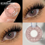 Boxtoday 1pair Natural Colored Contact Lenses for Eyes Fashion Gray Eye Contacts Yearly Brown Lenses Color Eye Lens Pink Lenses