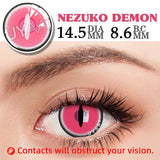 Boxtoday 2PCS/Pair Pink Contact Lenses Halloween Anime Accessories Eye Contacts Color Cosplay Anime Lenses Yearly Contact Lens