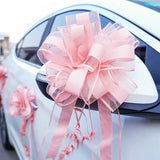 Boxtoday White Wedding Car Ribbon Pull Bows Knot Gift Wrap Wedding Car Decor Birthday Party Supplies Pew Chairs DIY Home Decoration