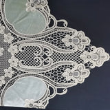 Boxtoday Luxury European Crochet Stitching Velvet Fabric Square Tablecloth Table Mat Set Tableware Oven Air Conditioner Dust Cover Cloth