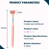 Boxtoday Three Sided Soft Hair Tooth Toothbrush Adult Toothbrush Ultra Fine Soft Bristle Oral Care Safety Teeth Brush for Oral Health Cle