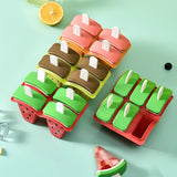 Boxtoday Ice Cream Mold with Cover Creative Watermelon Shape Mold Silicone Frozen Juice Milk Tools Summer Cold Drink DIY Accessories