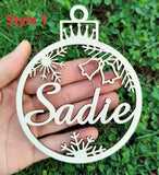 Boxtoday Personalized Different Names , Christmas Snowflake Ball Decorations for Home - Laser Engraved name place card,Christmas decor