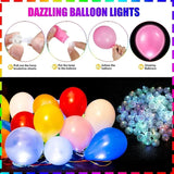 Boxtoday 100/10Pcs Mini LED Balloon Light Colorful Flashing Luminous Tumbler Ball Lamp Lantern Light Christmas Wedding Party Decorations