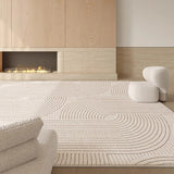 Boxtoday Cream Artistic Striped Carpet Luxury Beige Knot Rugs Line Decoration Living Room Carpets Comfortable Easy Clean Sofa Bedroom Rug