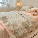 Boxtoday Summer Quilt   2024 New  Cotton Korean Ins Lace Fragmented Series  Air Condition Quilt High Quality Summer Blanket set