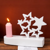 Boxtoday Star Candle Holder Silicone Mold DIY Stars Ornaments Making Plaster Concrete Resin Candlestick Molds Home Decor Craft Gifts