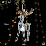 Boxtoday Christmas Tree Acrylic Toy Pendant Elk Bells Transparent Snowflake Pendants With Sequins Home Xmas Party Decor Accessories Props