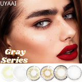 Boxtoday 2Pcs/pair Gray Series Color Contact Lenses Natural  Cosmetic Eye Contacts Lens Colored Contact Lenses for eyes Makeup UYAAI