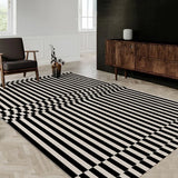 Boxtoday Light Luxury Rugs for Bedroom Black White Plaid Living Room Decoration Carpet Fluffy Soft Study Rug Home Thicken Plush Floor Mat