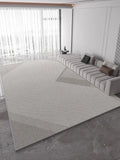 Boxtoday Light Grey Carpet Luxurious Geometric Stripes Living Room Carpets Large Size Decorative Rugs Comfortable Easy Clean Bedroom Rug