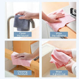 Boxtoday Reusable Cleaning Wipe Household Kitchen Cloth Microfiber Towel Rolls Dish Rags Wash Paper Towel Replacement 1 Roll of 20 Sheets