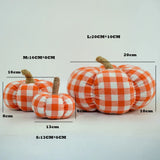 Boxtoday 3PCS Artificial Cushion Pumpkin Ornament Halloween Rustic Faux Decoration For Fall Home Farmhouse Harvest Thanksgiving Christmas Halloween